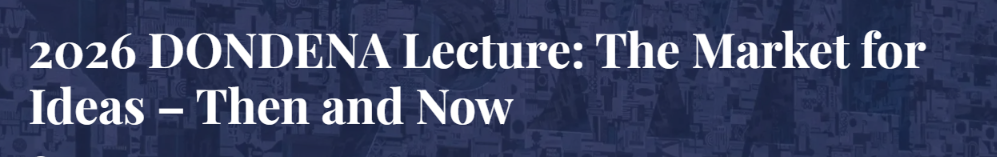 2026 dondena lecture: the market for ideas – then and now